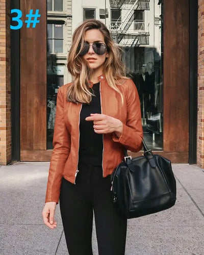 Bellaso - Die neue Mode kurze dünne Leder Fahrrad Mantel
