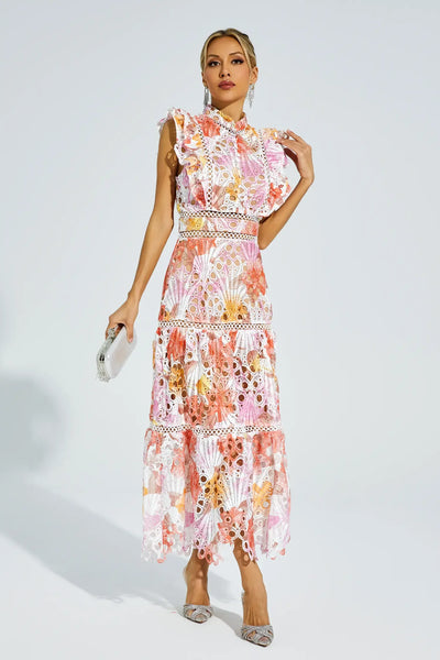 Paula | Hohlhülle Midi Kleid