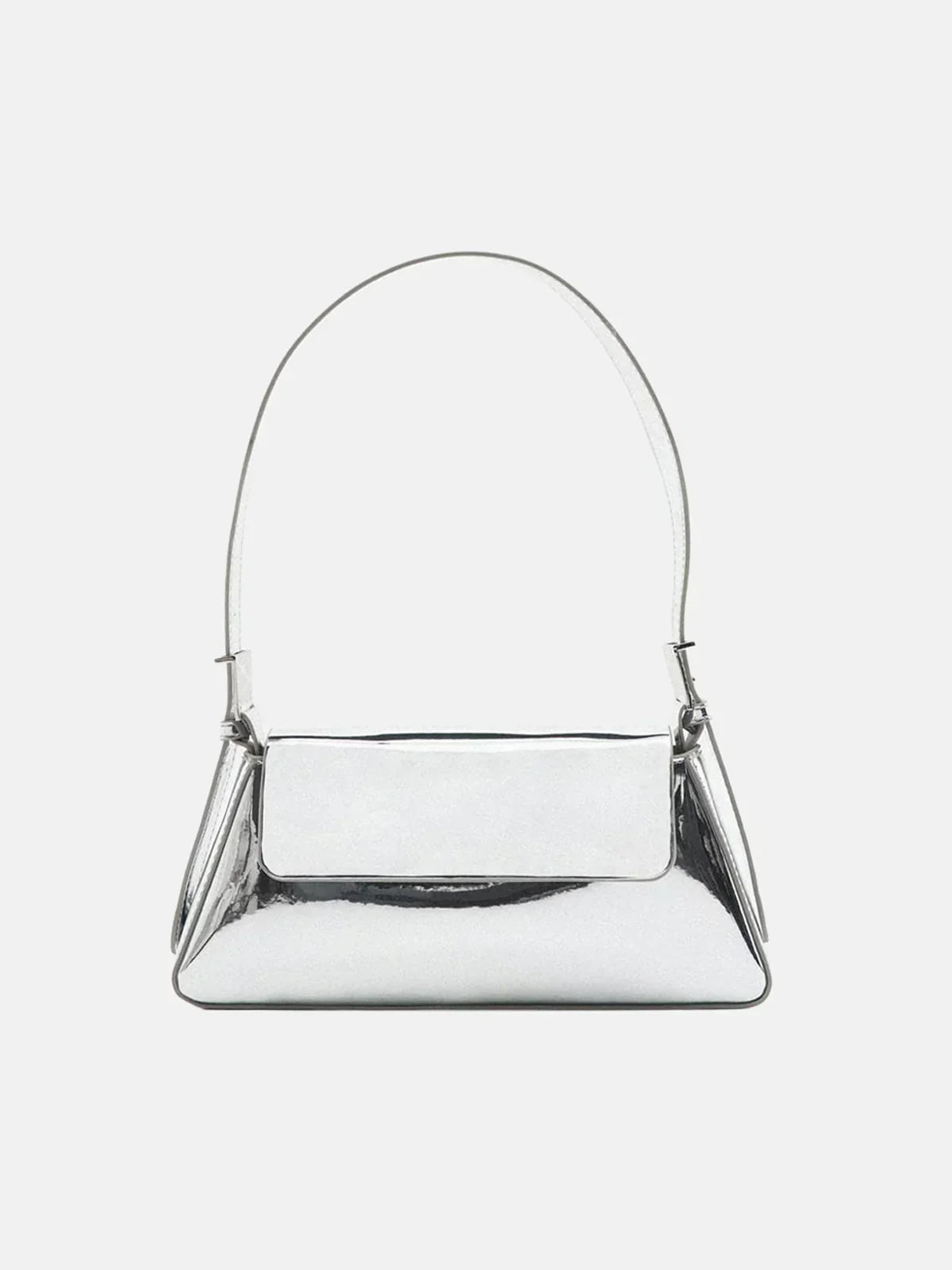 Bellaso - Metallische Leder Schultertasche