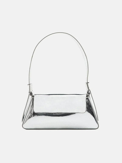 Bellaso - Metallische Leder Schultertasche