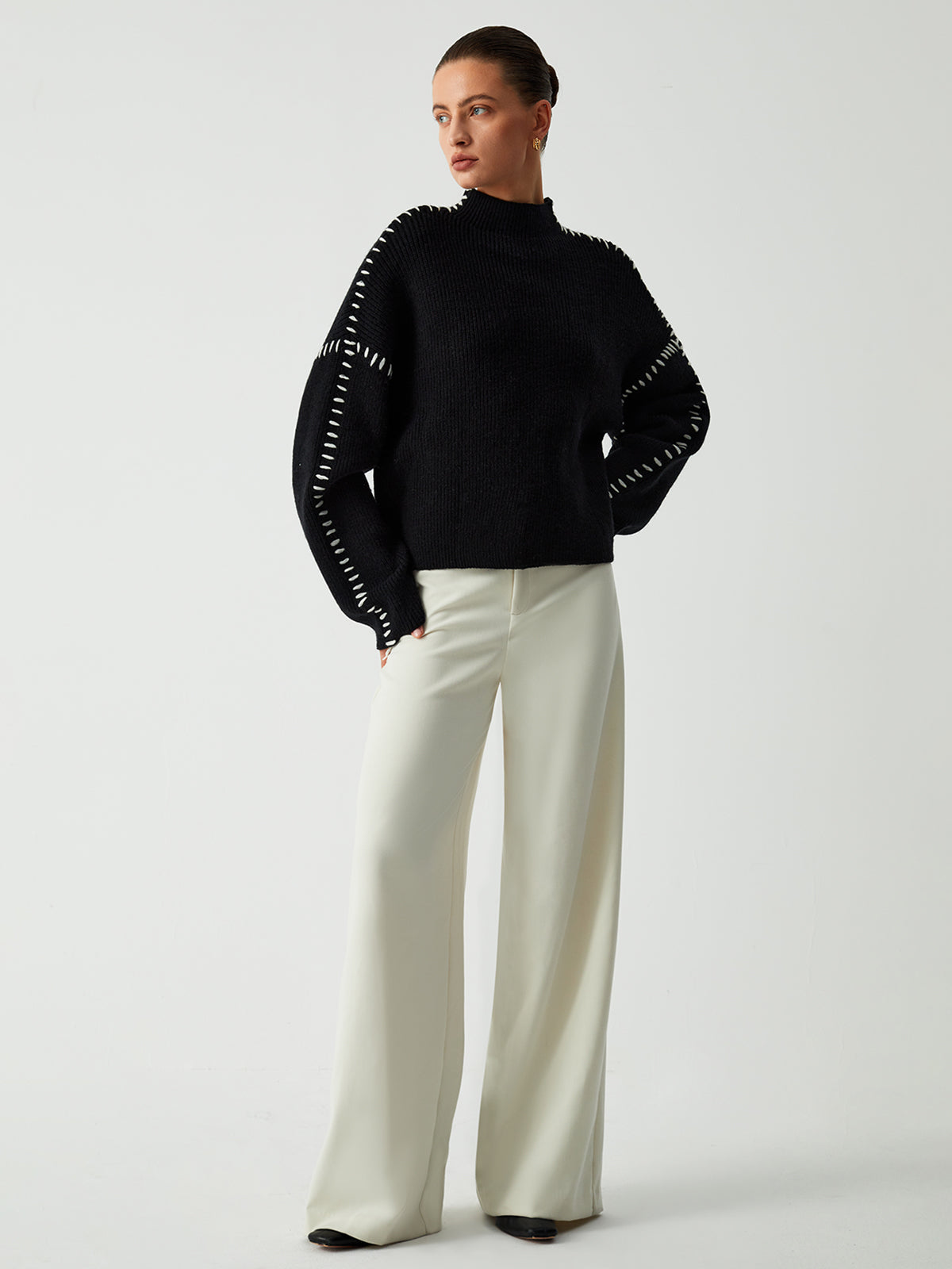 Schneider Mode | Mode Locker gestrickter Pullover in Übergröße