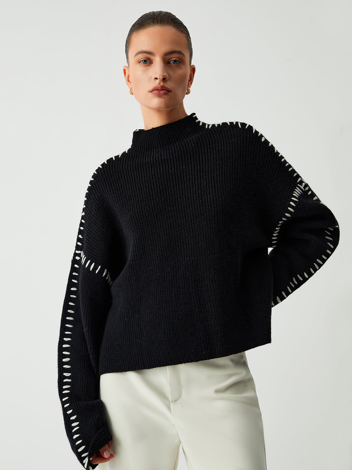 Schneider Mode | Mode Locker gestrickter Pullover in Übergröße