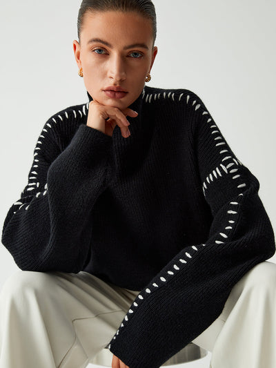 Schneider Mode | Mode Locker gestrickter Pullover in Übergröße