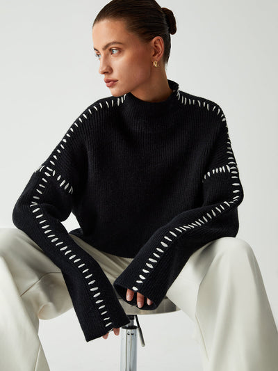 Schneider Mode | Mode Locker gestrickter Pullover in Übergröße