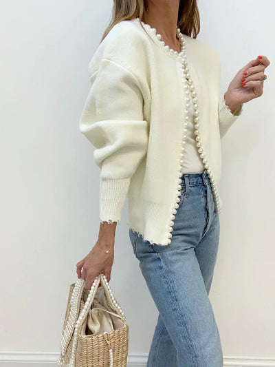 Bellaso - Schicker Perlen Cardigan