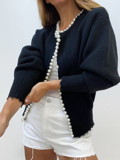 Bellaso - Schicker Perlen Cardigan