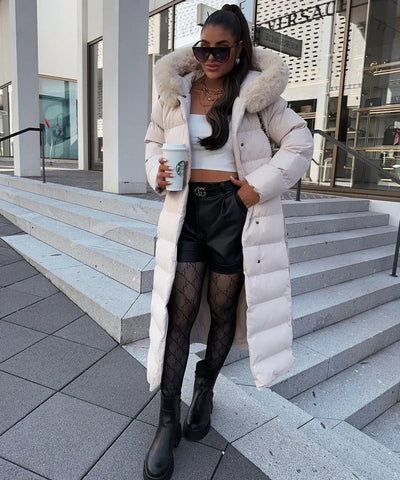 Carmen® | Schicker Damen-Wintermantel mit Pelzkragen