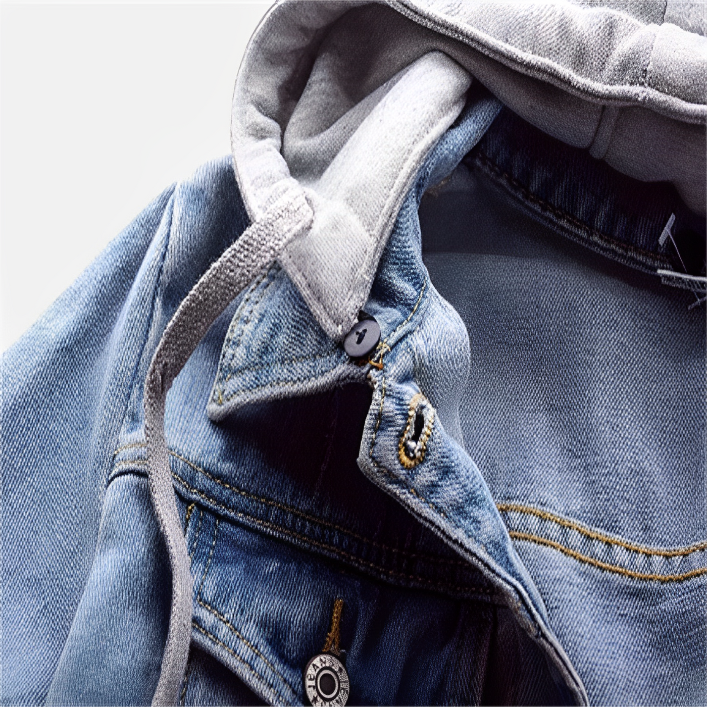 Bellaso langärmelige Jeansjacke mit Kapuze - BERNARD LAFONE™