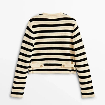 Bellaso - Klassische Gestreifte Cardigan
