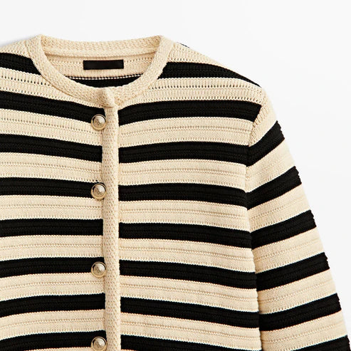 Bellaso - Klassische Gestreifte Cardigan