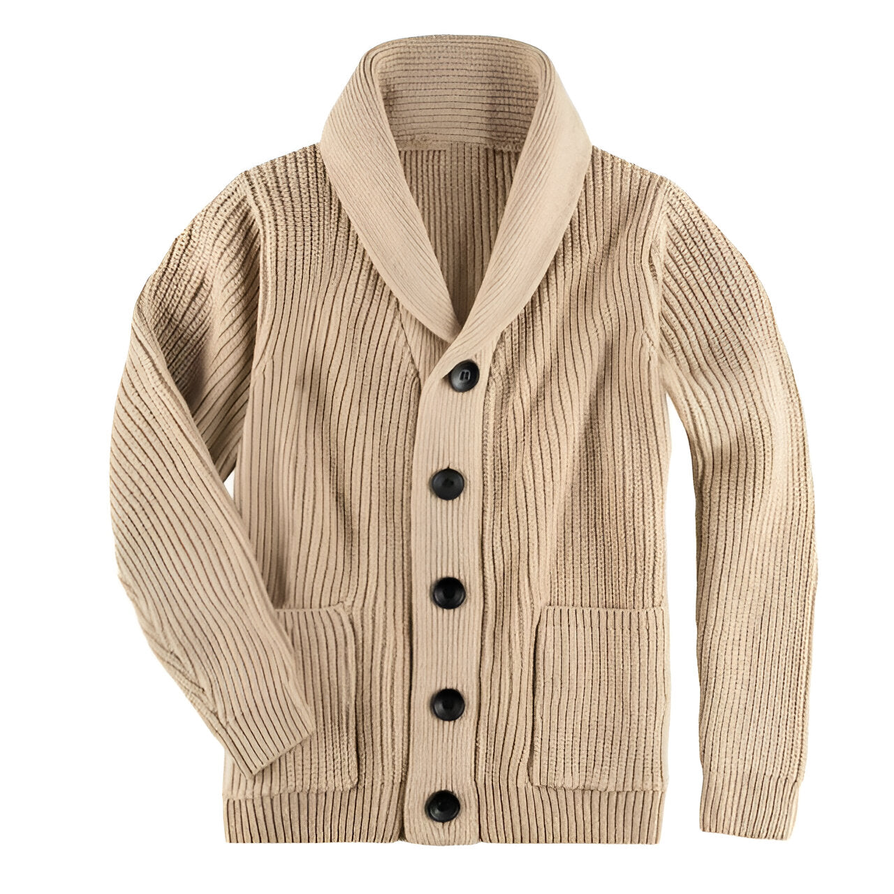 Zopfstrickjacke mit V-Ausschnitt für Herren