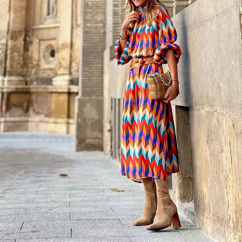 Schneider Mode | Formelles Midi-Kleid mit Print