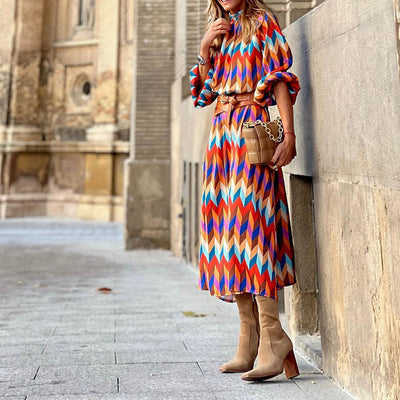 Schneider Mode | Formelles Midi-Kleid mit Print