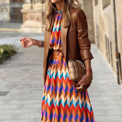 Schneider Mode | Formelles Midi-Kleid mit Print