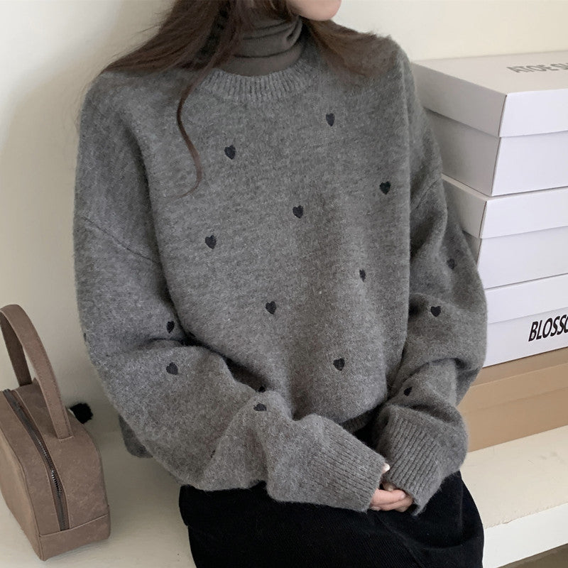 Bellaso - Charmanter Pullover mit  Herbstherz