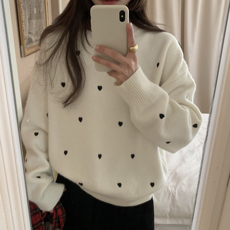Bellaso - Charmanter Pullover mit  Herbstherz