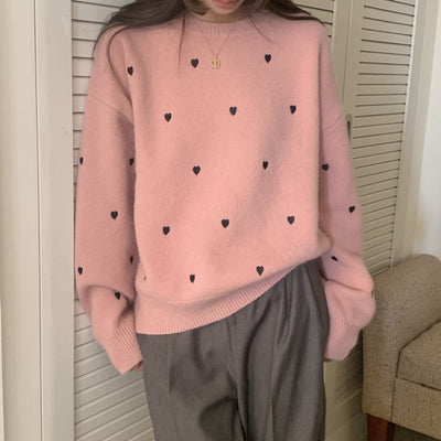 Bellaso - Charmanter Pullover mit  Herbstherz