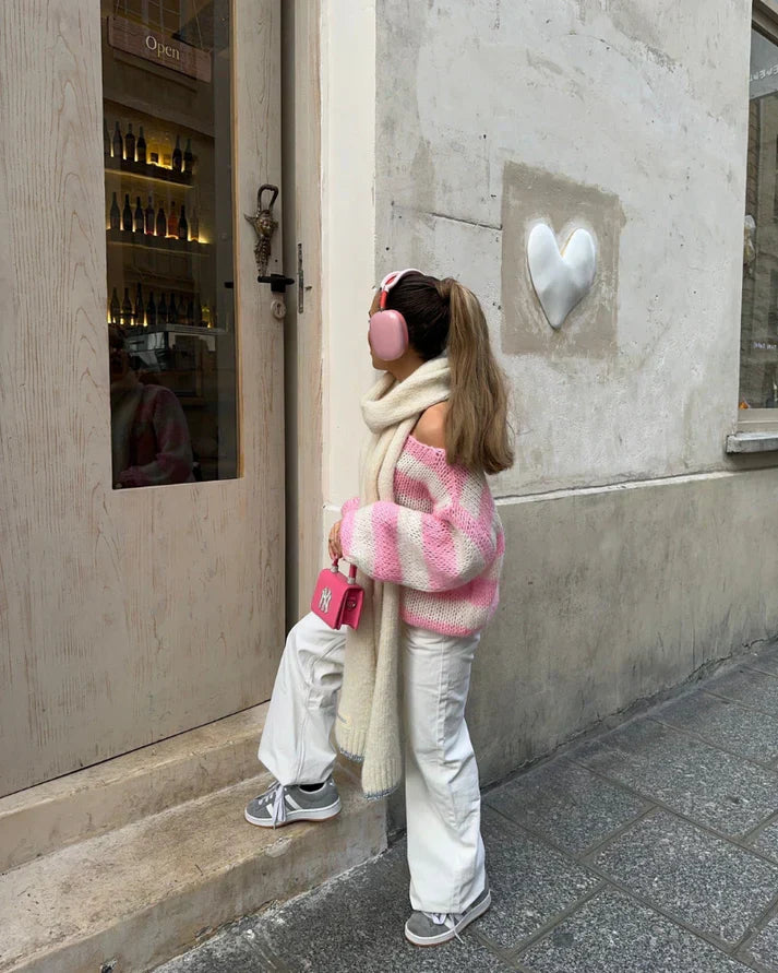 Bellaso -  Gestreifter HerbstStrickpullover