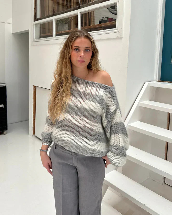 Bellaso -  Gestreifter HerbstStrickpullover