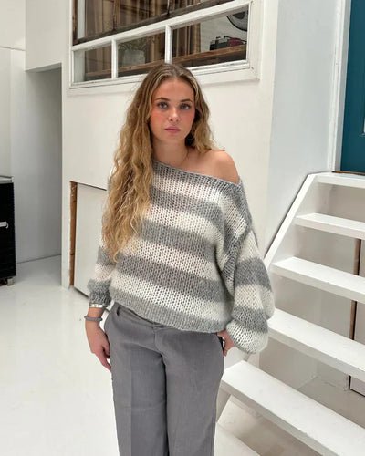 Bellaso -  Gestreifter HerbstStrickpullover