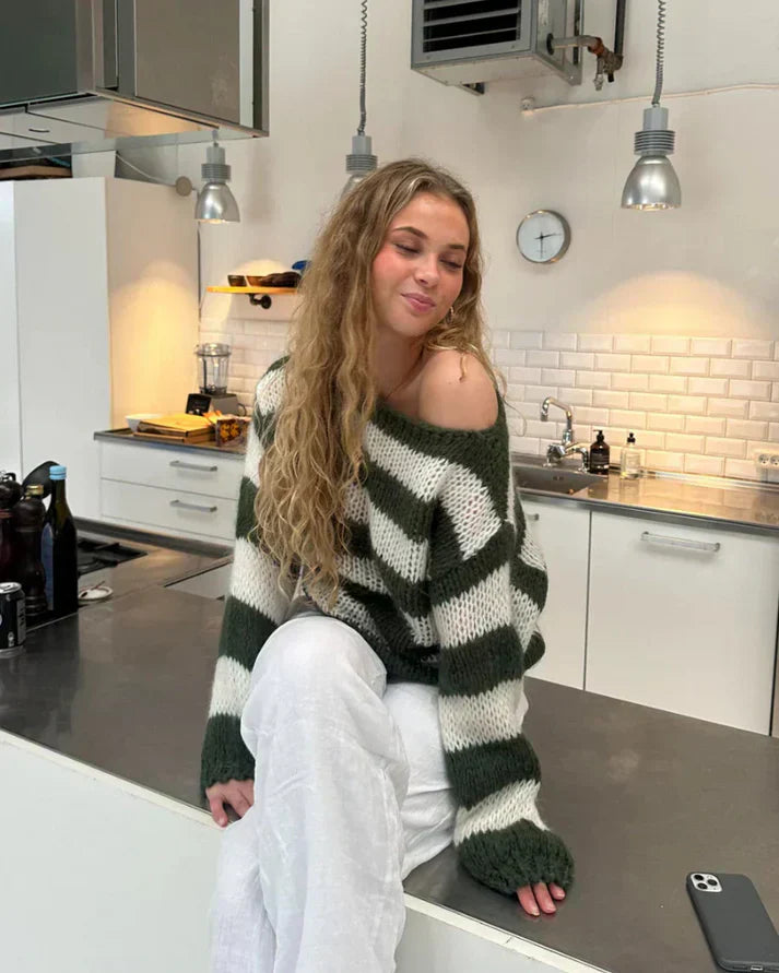 Bellaso -  Gestreifter HerbstStrickpullover