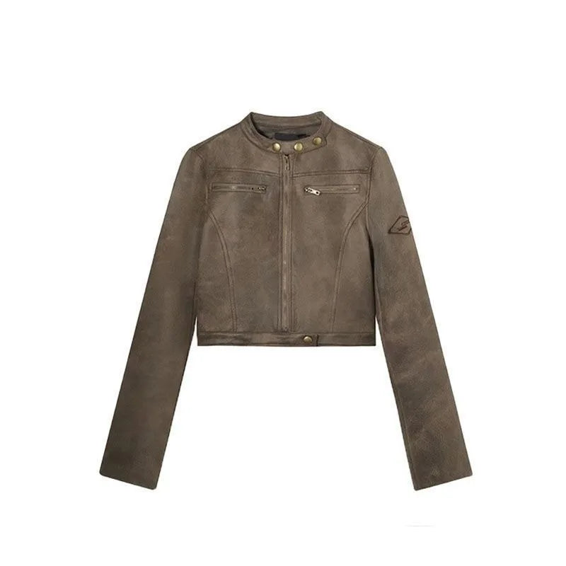 Schneider Mode | Damen-Kurze Bikerjacke aus Lederimitat