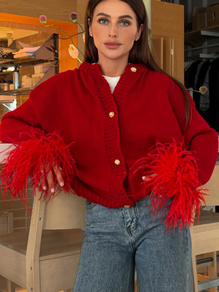 Bellaso - Schicker Feder Cardigan