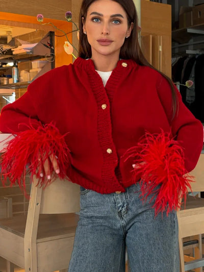 Bellaso - Schicker Feder Cardigan