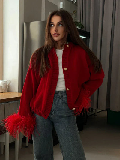Bellaso - Schicker Feder Cardigan