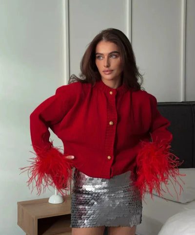 Bellaso - Schicker Feder Cardigan