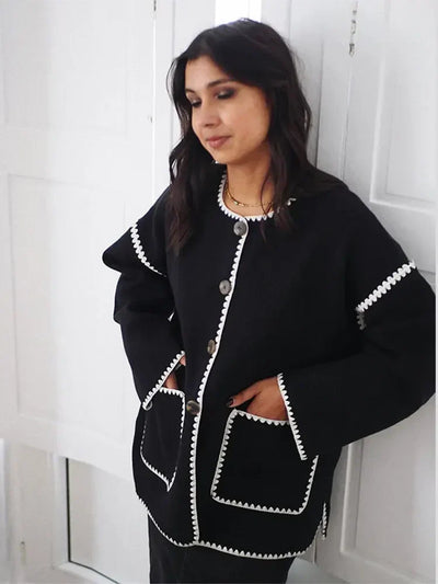 Bellaso - Bequemer Kontrast-Cardigan
