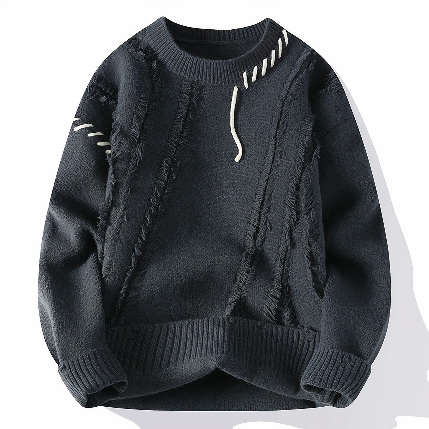 Strickpulli mit Fransenmuster für Herren