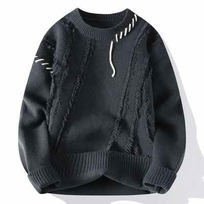 Strickpulli mit Fransenmuster für Herren