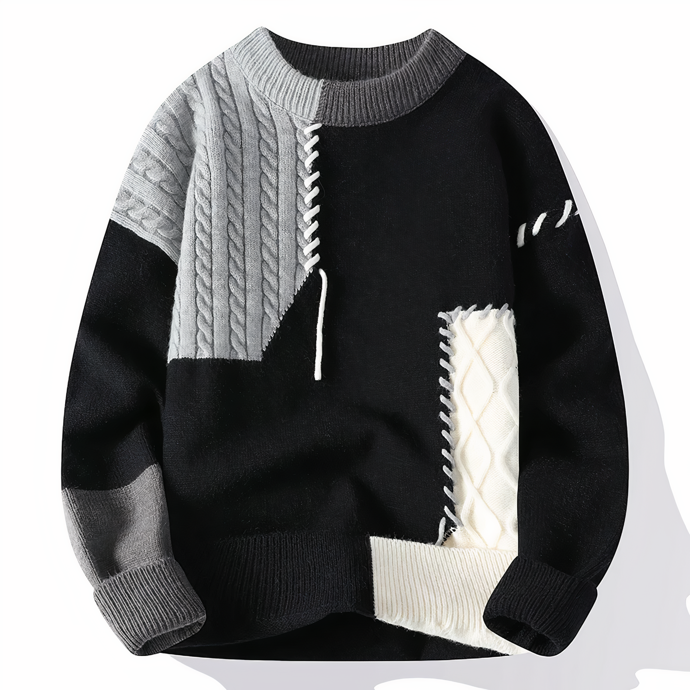Strickpulli mit Fransenmuster für Herren