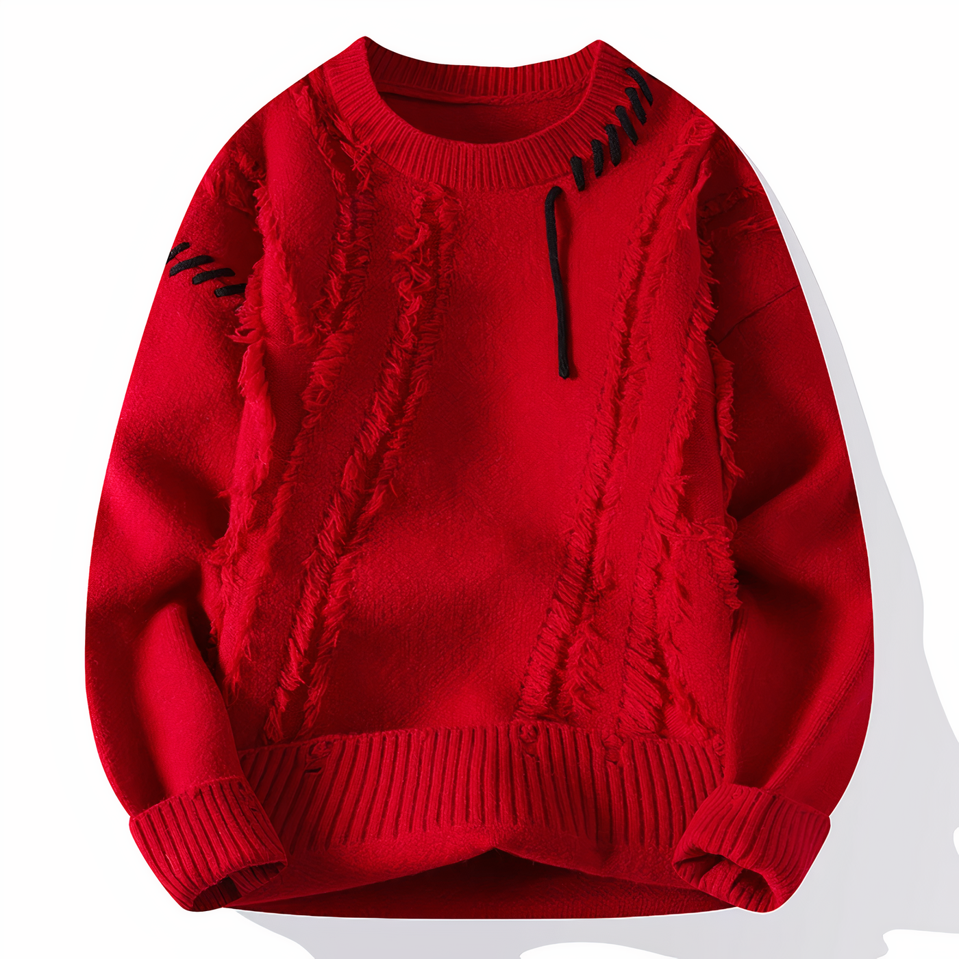 Strickpulli mit Fransenmuster für Herren