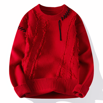 Strickpulli mit Fransenmuster für Herren