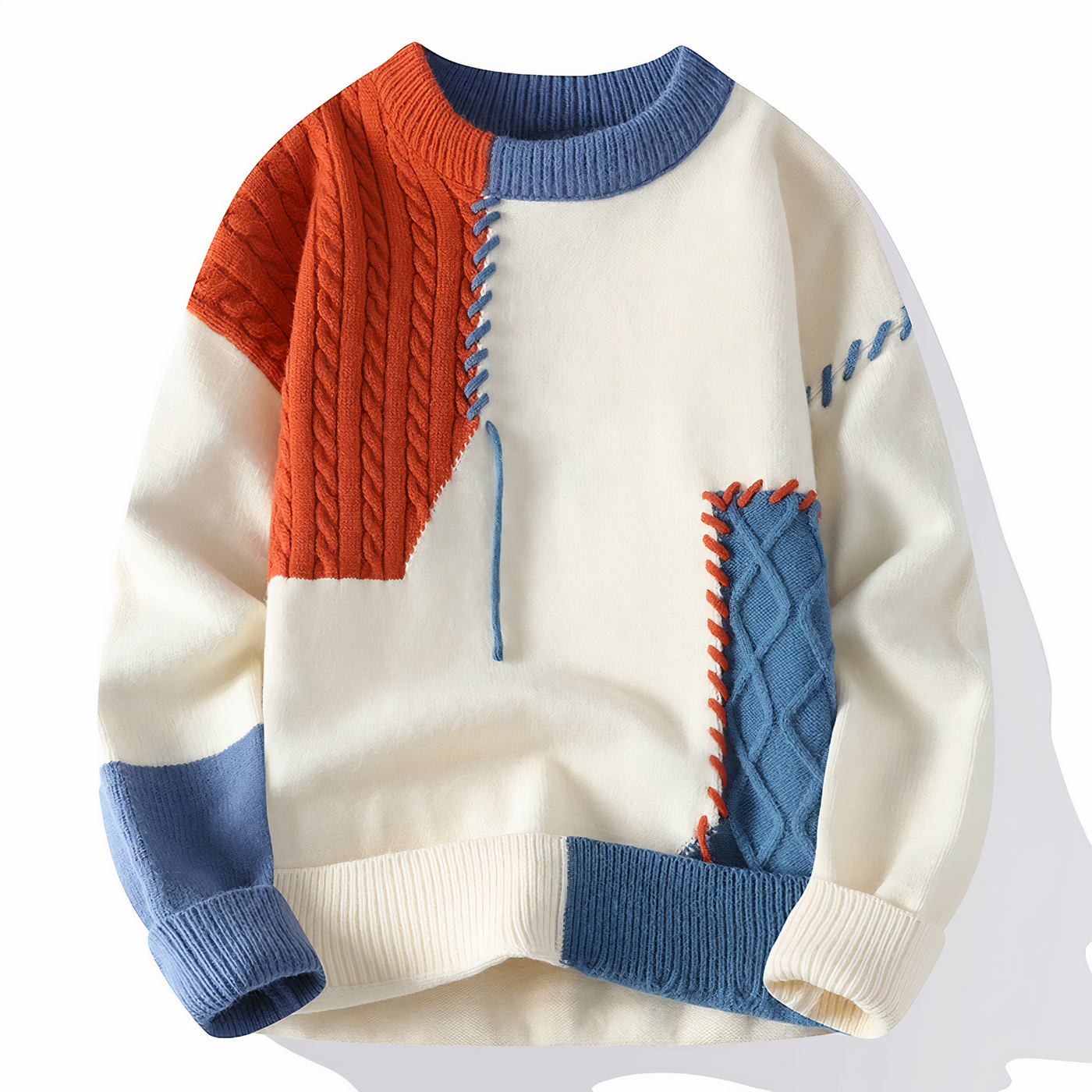 Strickpulli mit Fransenmuster für Herren