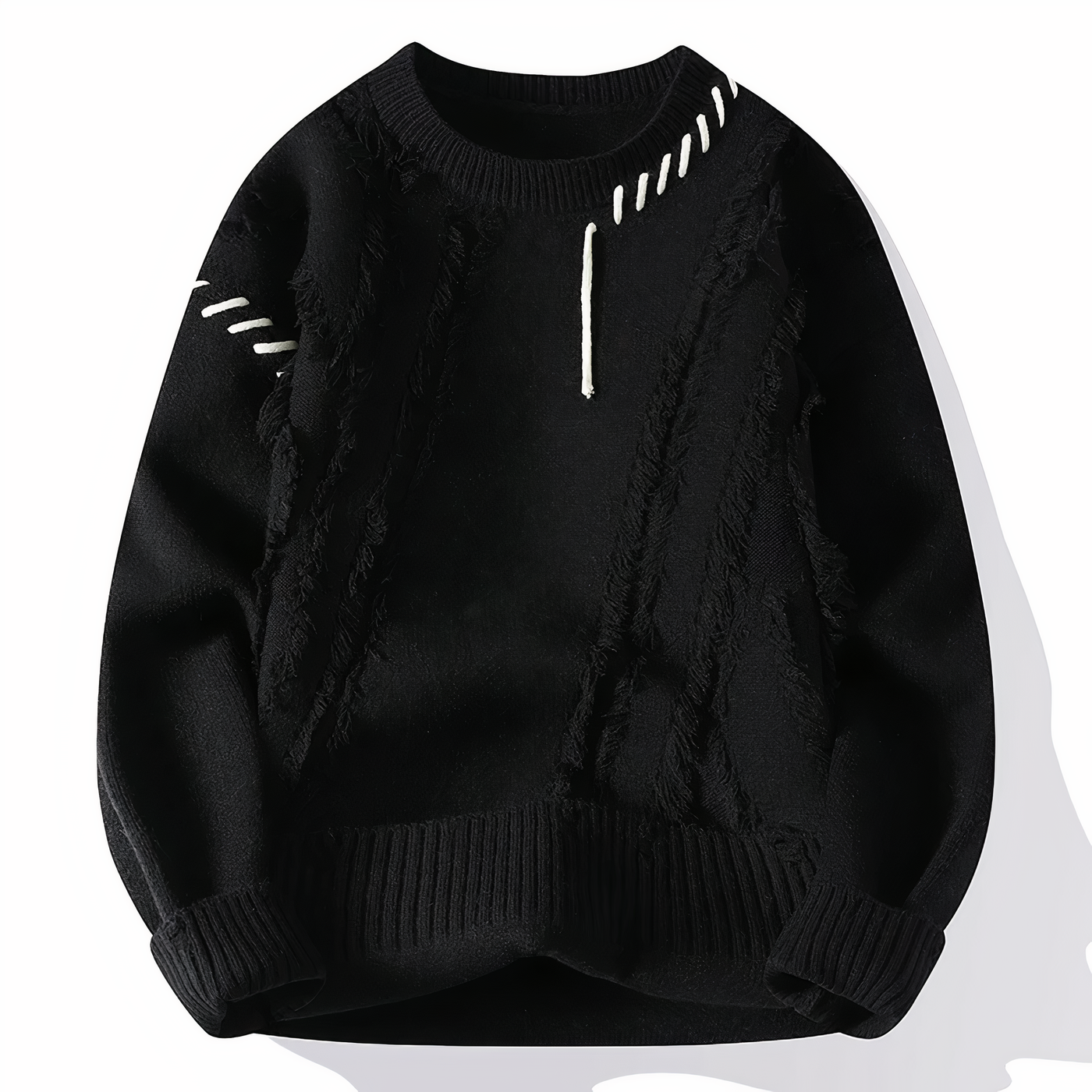 Strickpulli mit Fransenmuster für Herren
