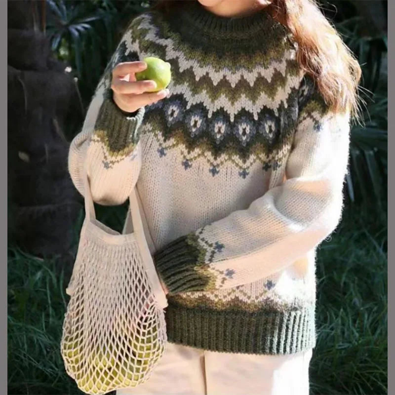 Bellaso -  Hinreißender gemusterter Pullover