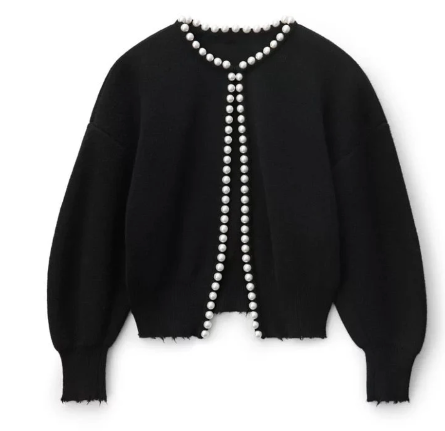 Bellaso - Schicker Perlen Cardigan