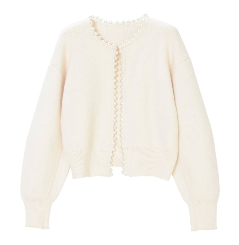 Bellaso - Schicker Perlen Cardigan