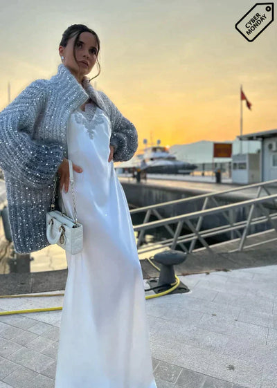 Bellaso Damen-Strickjacke mit Reißverschluss - Alicia