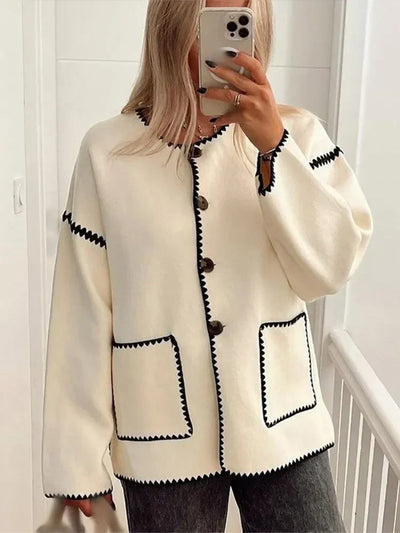 Bellaso - Bequemer Kontrast-Cardigan