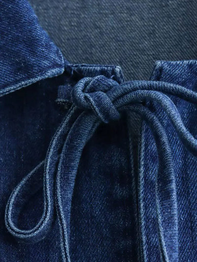 Bellaso - Jeansjack mit Schleife