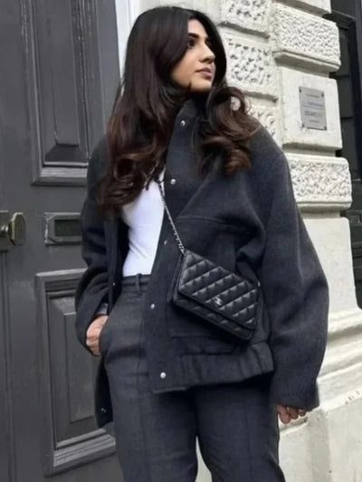 Bellaso - Oversized Bomber Jacke