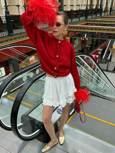 Bellaso - Schicker Feder Cardigan