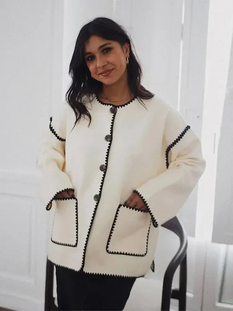 Bellaso - Bequemer Kontrast-Cardigan