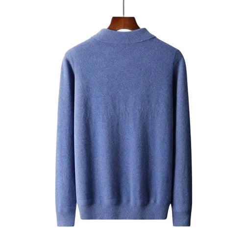 ZIP-POLO AUS 100 % KASCHMIR