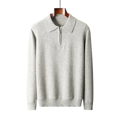 ZIP-POLO AUS 100 % KASCHMIR