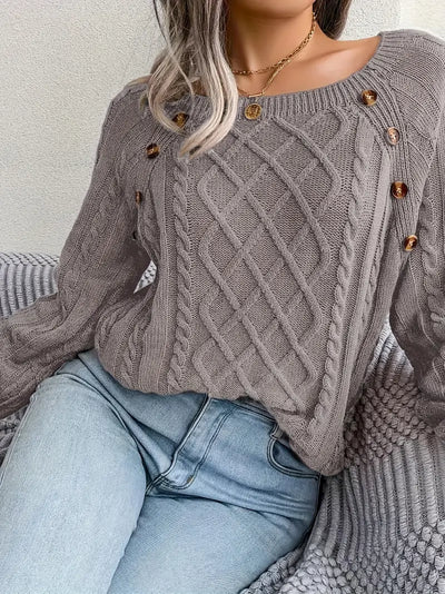Bellaso – lässiger pullover mit rundhalsausschnitt